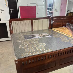 Wooden Premium Cushion Back Bed