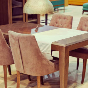 Soft Suede Dining Set (4 Seater)
