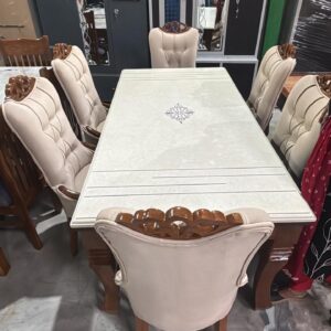 Royal Comfort Marble Dining Set (6 Seater)
