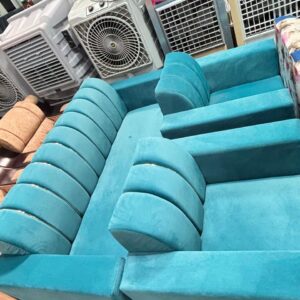 Aqua Plush Modern Sofa