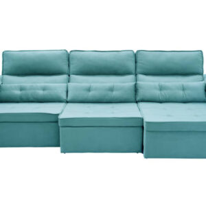 Aqua Green L-Shape Sofa