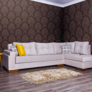 Soft Cream L-Shape Luxury Sofa