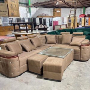 Alia Star Modern L-Shape Fabric Sofa