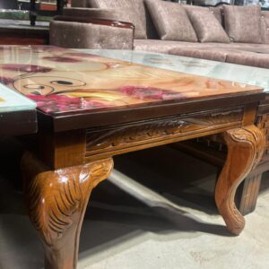 Sagwan Wooden Glass Display Showcase Cabinet